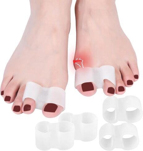 6PCS Gel Toe Separators Bunion Corrector with 2 Loops Toe Corrector for Big Toes,Bunion Splint Bunions Pads for Women & Men,Bunions Spacers for Hammer,Hallux valgus,Foot Pain in Saudi Arabia