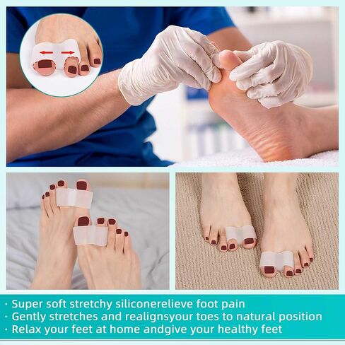 6PCS Gel Toe Separators Bunion Corrector with 2 Loops Toe Corrector for Big Toes,Bunion Splint Bunions Pads for Women & Men,Bunions Spacers for Hammer,Hallux valgus,Foot Pain in Saudi Arabia