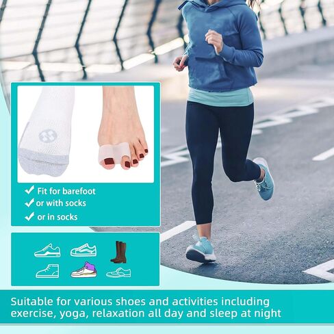6PCS Gel Toe Separators Bunion Corrector with 2 Loops Toe Corrector for Big Toes,Bunion Splint Bunions Pads for Women & Men,Bunions Spacers for Hammer,Hallux valgus,Foot Pain in Saudi Arabia