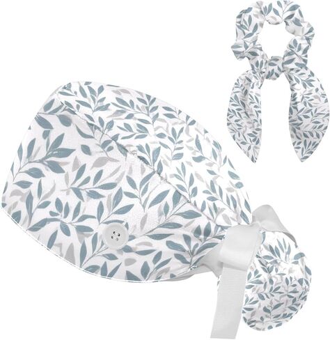 عبوة واحدة من قبعة جراحية مع شعر مقصوص، قبعة تنظيف على شكل ذيل حصان للنساء، أنماط طباعة الفهد الحيواني in Kuwait