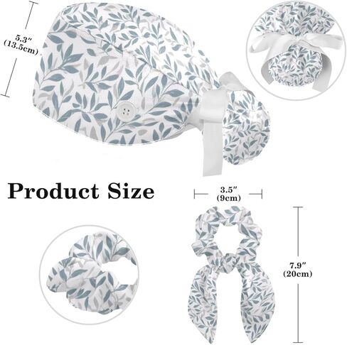 عبوة واحدة من قبعة جراحية مع شعر مقصوص، قبعة تنظيف على شكل ذيل حصان للنساء، أنماط طباعة الفهد الحيواني in Kuwait