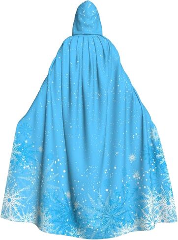 Snowflake Cloak Blue Snowflake Hooded Cape for Halloween Christmas Party Cosplay Dress Up in Saudi Arabia