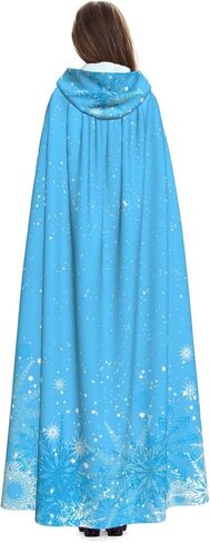 Snowflake Cloak Blue Snowflake Hooded Cape for Halloween Christmas Party Cosplay Dress Up in Saudi Arabia
