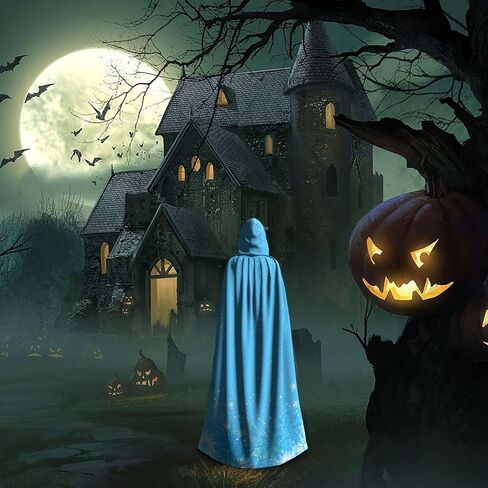 Snowflake Cloak Blue Snowflake Hooded Cape for Halloween Christmas Party Cosplay Dress Up in Saudi Arabia