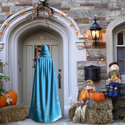 Snowflake Cloak Blue Snowflake Hooded Cape for Halloween Christmas Party Cosplay Dress Up in Saudi Arabia
