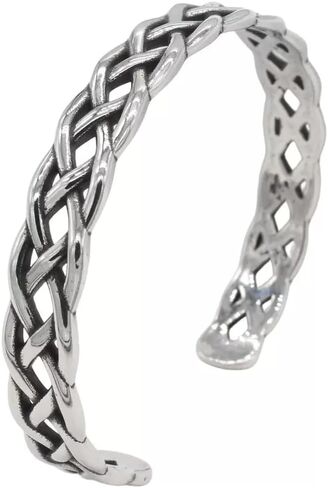 TURTLEDOVE Celtic Knot Cuff Bracelet, Stainless Steel Braided Infinity Bangle, Adjustable in Saudi Arabia