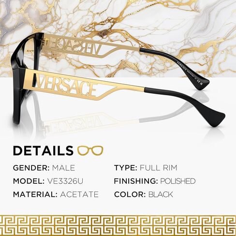 VERSACE VE3326U 90s Vintage Logo Eyeglass with Luxury Eyewear kit in Saudi Arabia