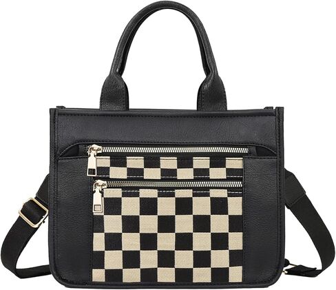 حقيبة كروس بودي مربعة من الجلد النباتي ومحفظة كتف منقوشة وحقائب يد واسعة للنساء in Kuwait