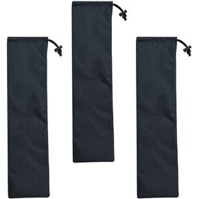 LIOOBO Tent Pole Bag 19inch Trekking Poles Carrying Bag Tent Bag Replacement Case for Walking Stick Trekking Hiking Poles Black 3PCS