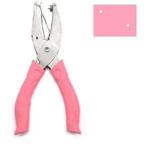 IZTOSS Handheld 1/16 Inch Hole Paper Punch Puncher with Pink Grip for Christmas Decoration Gift（Small Circle）