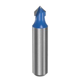 HARFINGTON Router Bits 3/8" Dia 1/2" Shank 90 Degree V Type End Mill Carbide for Woodworking Carpentry Engraving Edge Trimmer Cutter Tools