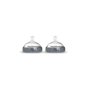 Baby Brezza Baby Bottle Replacement Parts - 2 Pack of BPA Free Replacement Tops - Medium Flow Nipple - Grey in Kuwait