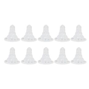 Goat Nursing Nipple, 10Pcs Milk Bottle Bucket Nipple Replacement Soft Silicone Thicken Lamb Feeding Nipples for Pig Sheep Cattle