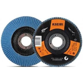 KSEIBI Zirconia Corundum 4 1/2 Inch Flap Disc Sanding Grinding Wheel (Grit #40, Blue)
