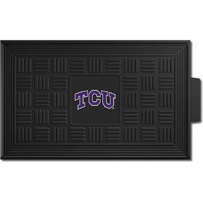 FANMATS 13007 TCU Horned Frogs شديدة التحمل من الفينيل ميدالية باب خارجي - 19.5 بوصة. × 31 بوصة.
