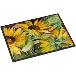 Caroline's Treasures JMK1122JMAT Sunflowers Doormat 24x36 Front Door Mat Indoor Outdoor Rugs for Entryway, Non Slip Washable Low Pile, 24H X 36W
