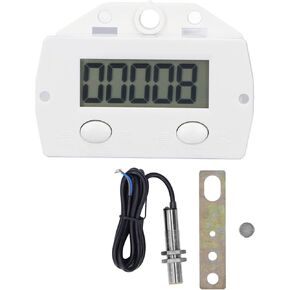 Jadeshay Magnetic Induction Digital Electronic Counter, Metal Sensor for Anti-Shock, Accurate Machine Tool Counting, Versatile for Industrial Use