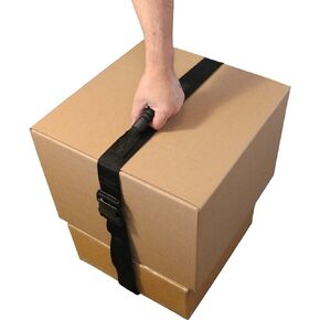 Shoulder Dolly HandyLifter Carrying Strap with Hook & Handle for Easy Lifting. Move, Lift, Carry, and Secure Boxes, Luggage, Groceries, and Heavy Objects Safely and Efficiently, Black