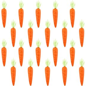 Prasacco 20 Pieces Artificial Mini Carrots, Simulation Carrots Fake Carrot Artificial Vegetables Realistic Mini Carrots for Crafts DIY Home&Kitchen Party Tabletop Decorations in Saudi Arabia