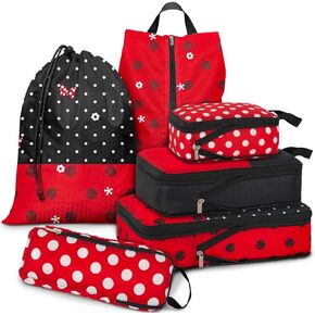 6 Set Compression Packing Cubes Compressed Storage Bags for Carry on Suitcases Packaging Luggage Bags Organizers for Travel