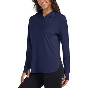 MAGCOMSEN Women's UPF 80+ Quick Dry Sun Protection Hoodie Lightweight SPF Long Sleeve Rashguard with Thumb Hole