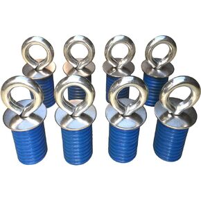 GripPRO ATV Anchors to Fit Polaris Lock & Ride ATV Tie Down Anchors fits RZR, Sportsman - Set of 8 Anchors - These DO NOT FIT Ranger Blue
