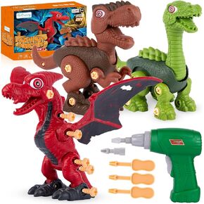 ArtCreativity Dinosaur Toys for Boys 3-7 - Kids Take Apart STEM Construction Toy with Electric Drills, Assorted Tools, and Toy Dinosaur Parts - Take Apart Dinosaur Toy for Boys Birthday Gift