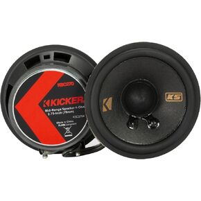 KICKER 51KSC6504 KS-Series 6.5" Coaxial Speakers with .75" tweeters, 4-Ohm, Pair | .75 inch tweeters, 6.5 door stereo upgrade, factory replacement fit, front or rear mount in Saudi Arabia