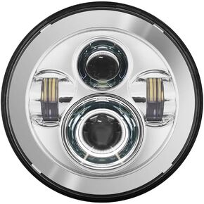 Hogworkz® 7 Inch LED Headlight - Daymaker Replacement Compatible with Harley Davidson Street Glide Road King Electra Glide Ultra Softail - Chrome