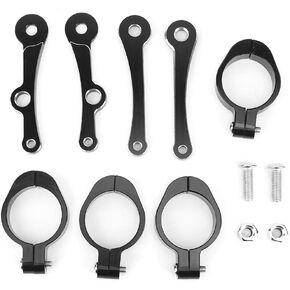 Motorcycle Headlight Bracket, 39-41mm Motorcycle Fork Indicator Brackets Motorcycle Turn Signal Mount Brackets Black Fork Relocation Clamps