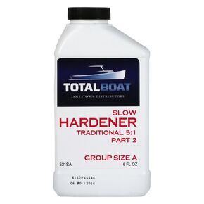 Total Boat 5:1 Epoxy Slow Hardener 6 Ounces (for Quart of Resin),Clear Amber