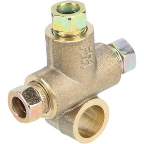 T-Shap Brake Line Tee Hose Connector 3 Way Adapter wiht 3 Male Nuts Short Union M10 3/16in Pipe 10mm