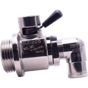 EZ-205(1 1/8"-12UNF) EZ Oil Drain Valve with removable L-Shape Hose End(L-002) Combo