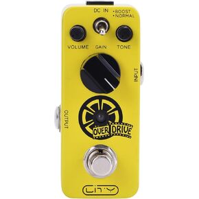 Overdrive Pedal for Electric Guitars with 2 Modes of Boost and Normal, An Overdrive Sound of Tube Valve Combo Amplifier for Electric Guitar Effect True Bypass
