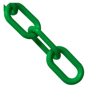 Mr. Chain Plastic Barrier Chain, Green, 1.5-Inch Link Diameter, 25-Foot Length (30004-25)