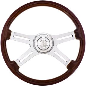 United Pacific 88130 - Steering Wheel - 18" 4 Spoke Steering Wheel With Hub - Freightliner 1989- July 2006