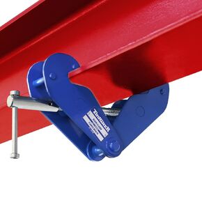 TOUGHER Beam Clamp, 11000lbs/5ton Capacity I Beam Lifting Clamp 3.1-12.6Inch Opening Flange Width Range Beam Clamp for Lifting Rigging