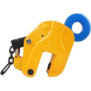INTBUYING 1 pc 6614lbs Vertical Plate Lifting Clamp With Lock Hoist Hook Chain Industrial Steel Plate Clamp Sheet Metal Lifting Clamp Plate Lifting Clamp