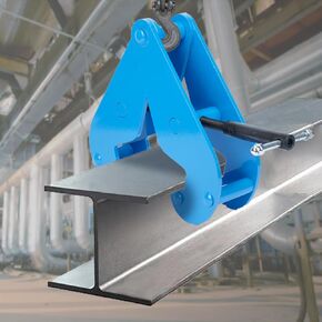 Nisorpa Beam Clamp 6600 lbs/3ton Capacity I Beam Lifting Clamp 3.1''-12.6'' Adjustable Opening Range Heavy Duty Steel Vertical Beam Clamp Tool for Lifting Rigging-Blue