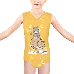 Bulopur Girls' One-Piece Swimwear Age 3-14 Years Teens Little Kids Polyester Swimsuits Sleeveless Bathing Suit