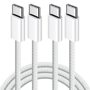 USB C to USB C Cable, 2Pack USBC to USBC Cable 6FT 60W Type C Charger C to C Cable Fast Charging Cord for iPhone 15/15 Pro/15 Pro Max/15 Plus Samsung S23 Note 20 MacBook Air