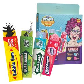 Gagster Prank Chewing Gum 3-in-1 Prank Toys Set - Shocking, Water Squirt and Cockroach Snapping Gum Packs, Prank & Shock Your Friends & Co-Workers. Perfect as Gag Gifts or Practical Joke Gifts