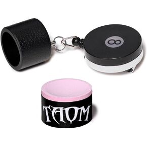 Taom Pyro Billiard Pool Cue Premium Chalk - Pink - with Retractable Chalk Holder