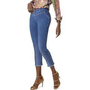 HUE Women's Denim Cropped Straight Legging