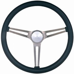Grant 969-0 Classic Nostalgia Style Steering Wheel with Black Foam Grip and Brushed Stainless Spokes