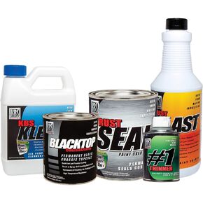 KBS Coatings 5750201 Satin Black/Gloss Black All-In-One Chassis Paint Kit, Preps and Coats Entire Car or Truck Frame Complete Kit