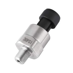Pressure Transducer Sender Sensor, 30 100 150 200 300 500 psi 1/8NPT Thread Stainless Steel Compatible with Oil Fuel Air Water (30 psi)