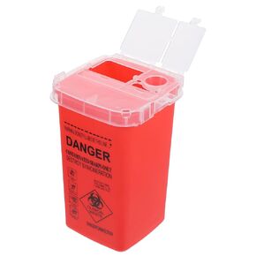 Sharps Disposal Container Biohazard Needle and Syringe Disposal Small Portable Container for Travel Home Use and Professional (Yellow)