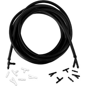 مجموعة خرطوم غسيل الزجاج الأمامي من جيستيلي، خرطوم سائل غسيل بطول 4 أمتار مع 12 قطعة من موصلات خرطوم متوافقة مع معظم ملحقات السيارات العالمية لفوهة غسيل الزجاج الأمامي للسيارة in Kuwait