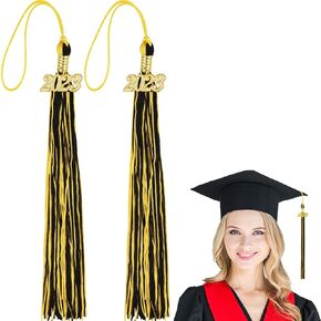 BLOCE 2024 Graduation Tassel, 2Pcs Graduation Tassel with 2024 Year Charm, Black Graduation Tassel 2024 for Graduate Cap